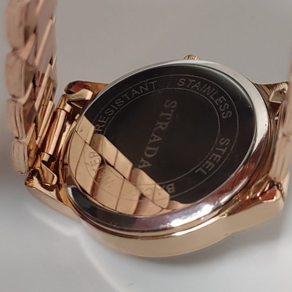 Rose Gold Tone Strada Watch With Black Dial - Picture 7 of 11